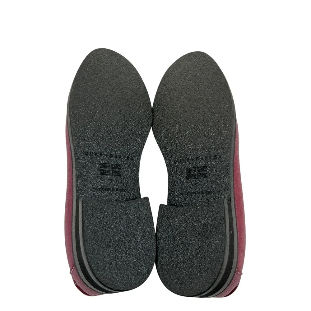 Duke + Dexter Wilde Burgundy White Penny Loafers Size 7D US Made In England $340